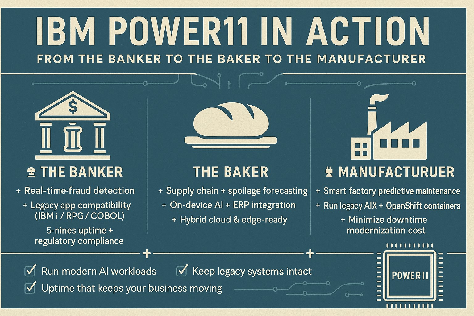 The Banker, the Baker, and the Manufacturer - Real-world IBM Power 11 Use Cases